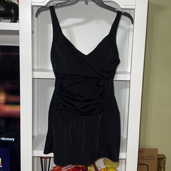 Black SOMA One Piece black Swim Suit Size 10 Bathing suit Beach Pool Vacation - Picture 3 of 14